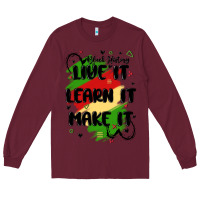 Burgundy 365 days Long Sleeve Tee - MaliasSmallBusiness