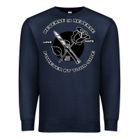 Navy Reverse ın Reverse Love Hate Forever By Your Sıde Premium Sweatshirt - Bettercallsaul