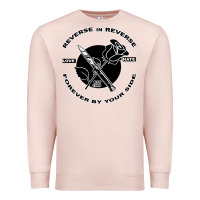 Pale Pink Reverse ın Reverse Love Hate Forever By Your Sıde Premium Sweatshirt - Bettercallsaul