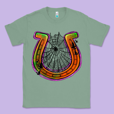 Halloween  Horseshoe Classic Tee Designed By Jasminsmagicworld