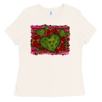 Bone Valentine Cactus Heart with Roses Ladies Tee - RanaPortraitStore