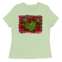 Matcha Valentine Cactus Heart with Roses Ladies Tee - RanaPortraitStore