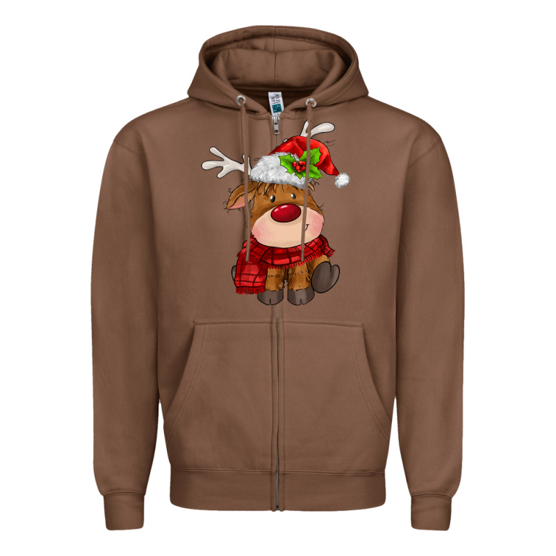 Christmas Baby Deer Zipper Hoodie by MaliasSmallBusiness | Teevron