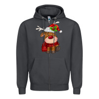 Smoke christmas baby deer Zipper Hoodie - MaliasSmallBusiness