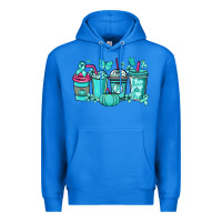 True Royal Ovarian Cancer coffee cups teal ribbon Premium Hoodie - NancyCooperArtShop