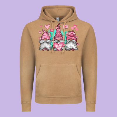 Valentines Day Gnomes Vintage Hoodie Designed By Jasminsmagicworld