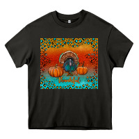 Asphalt thankful with turkey and pumpkins Heavy Core Tee - RanaPortraitStore