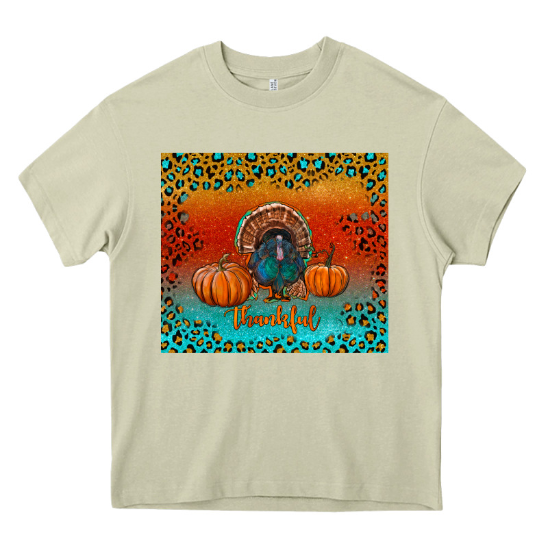 Thankful With Turkey And Pumpkins Heavy Core Tee by RanaPortraitStore | Teevron