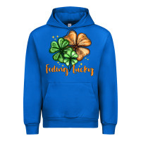 Cobalt Feeling lucky with clover Urban Hoodie - HowdyJamesFarm