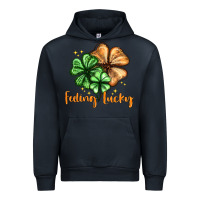 Navy Feeling lucky with clover Urban Hoodie - HowdyJamesFarm