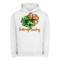 Pigment Lunar Rock Feeling lucky with clover Urban Hoodie - HowdyJamesFarm