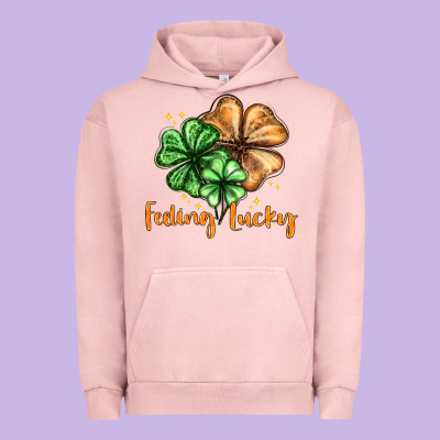 Feeling Lucky With Clover Urban Hoodie Designed By Howdyjamesfarm