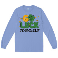 Colony Blue go luck yourself Long Sleeve Tee - MaliasSmallBusiness