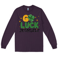 Plum go luck yourself Long Sleeve Tee - MaliasSmallBusiness