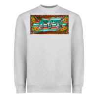Heather Grey western howdy cowgirl leopard serape   license plate template Heavyweight Sweatshirt - BarkalooDesign