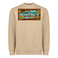 Mushroom western howdy cowgirl leopard serape   license plate template Heavyweight Sweatshirt - BarkalooDesign