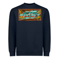 Western Howdy Cowgirl Leopard Serape   License Plate Template Heavyweight Sweatshirt | Teevron