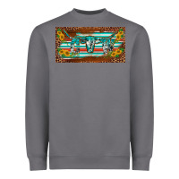 Storm western howdy cowgirl leopard serape   license plate template Heavyweight Sweatshirt - BarkalooDesign
