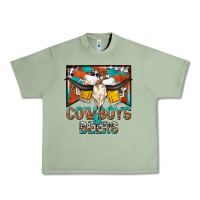 Oil Green cowboys and beers Urban Heavy Tee - NancyCooperArtShop