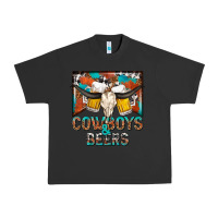 Pigment Black cowboys and beers Urban Heavy Tee - NancyCooperArtShop