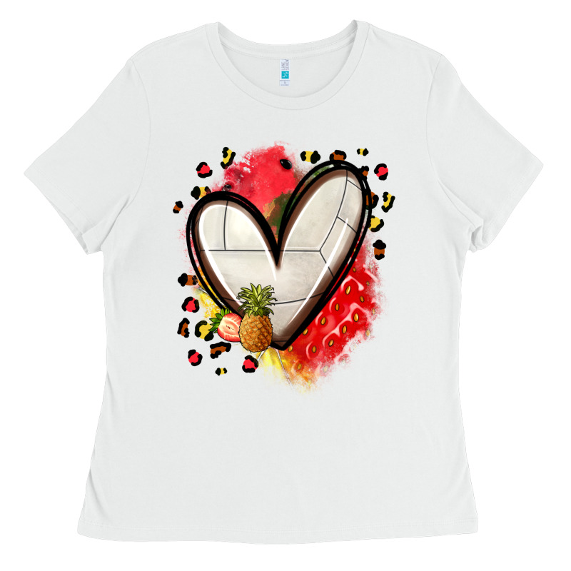 Fruits And Volleyball Heart Ladies Tee by Zillion Design Studio | Teevron