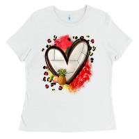 White fruits and volleyball heart Ladies Tee - Zillion Design Studio