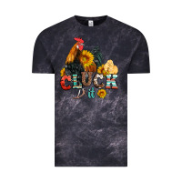 Cloud Black cluck it coop animals hen and chick aztec serape leopard Vintage Tee - Artiststas