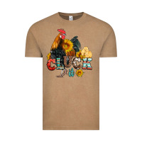 Vintage Coffee cluck it coop animals hen and chick aztec serape leopard Vintage Tee - Artiststas