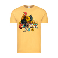 Vintage Mustard cluck it coop animals hen and chick aztec serape leopard Vintage Tee - Artiststas