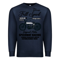 Navy Speedway Racing Full Speed Pin Premium Sweatshirt - Bettercallsaul