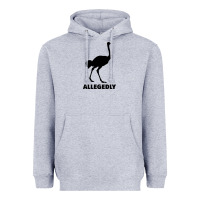 Heather Grey ALLEGEDLY FUNNY OSTRICH Heavyweight Hoodie - Bettercallsaul