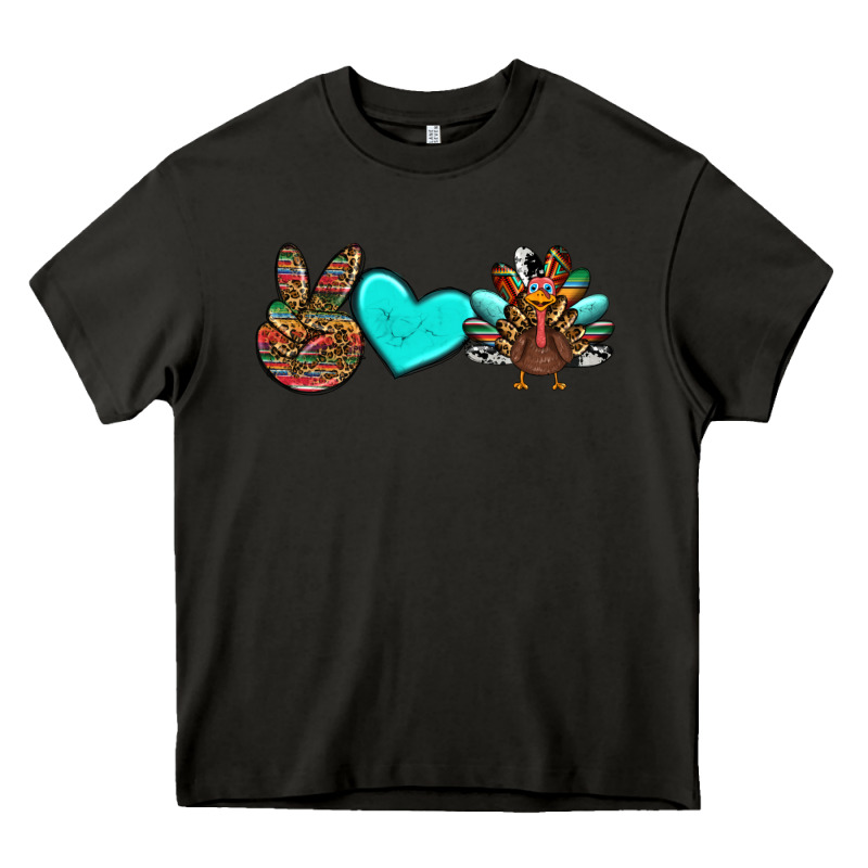 Peace Love Thanksgiving Turkey Heavy Core Tee by RanaPortraitStore | Teevron