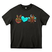 Asphalt peace love thanksgiving turkey Heavy Core Tee - RanaPortraitStore