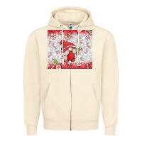 Sandshell candy cane gnome Zipper Hoodie - MaliasSmallBusiness