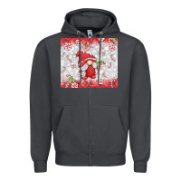 Smoke candy cane gnome Zipper Hoodie - MaliasSmallBusiness