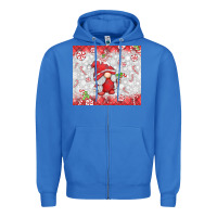 True Royal candy cane gnome Zipper Hoodie - MaliasSmallBusiness