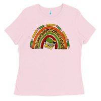 Bubblegum Pink black history teacher rainbow Ladies Tee - texasbilliewilder