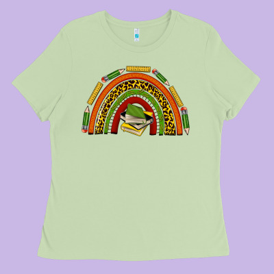 Black History Teacher Rainbow Ladies Tee Designed By Texasbilliewilder