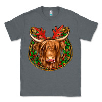 Charcoal Heather christmas highland cow mistletoe Christmas Classic Tee - Jasminsmagicworld