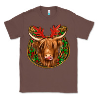 Chestnut christmas highland cow mistletoe Christmas Classic Tee - Jasminsmagicworld