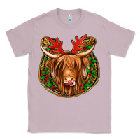 Lilac christmas highland cow mistletoe Christmas Classic Tee - Jasminsmagicworld
