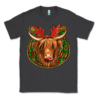 Smoke christmas highland cow mistletoe Christmas Classic Tee - Jasminsmagicworld