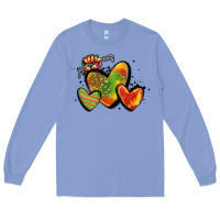 Colony Blue juneteenth hearts Long Sleeve Tee - MaliasSmallBusiness