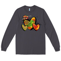 Smoke juneteenth hearts Long Sleeve Tee - MaliasSmallBusiness