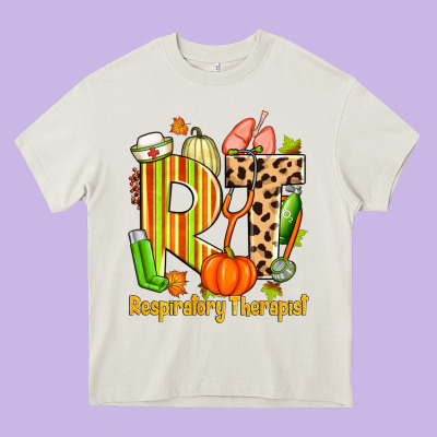 Fall Rt Respiratory Therapist Heavy Core Tee Designed By Zillion Design Studio