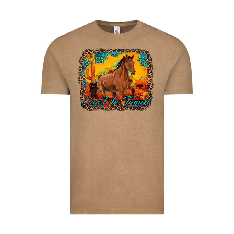 Can't Be Tamed Horse With Sunflowers Turquoise Gemstone Western Sunset Vintage Tee by Artiststas | Teevron