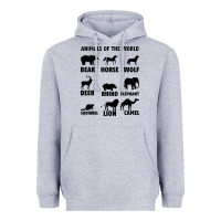 Heather Grey Animal Of The World Heavyweight Hoodie - Bettercallsaul
