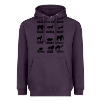 Plum Animal Of The World Heavyweight Hoodie - Bettercallsaul