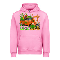 Fuchsia Pink St. Patrick's Loads of luck with gnome Urban Hoodie - HowdyJamesFarm