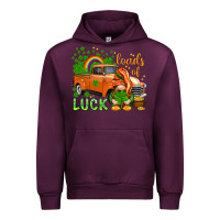 Mauve Wine St. Patrick's Loads of luck with gnome Urban Hoodie - HowdyJamesFarm
